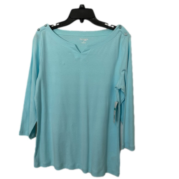 Kim Rogers 3/4 Sleeve with Button Accents NWT - Picture 1 of 4